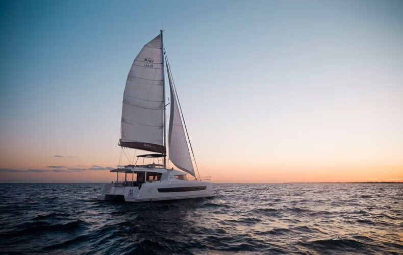 Bali 4.6 sailing under full canvas