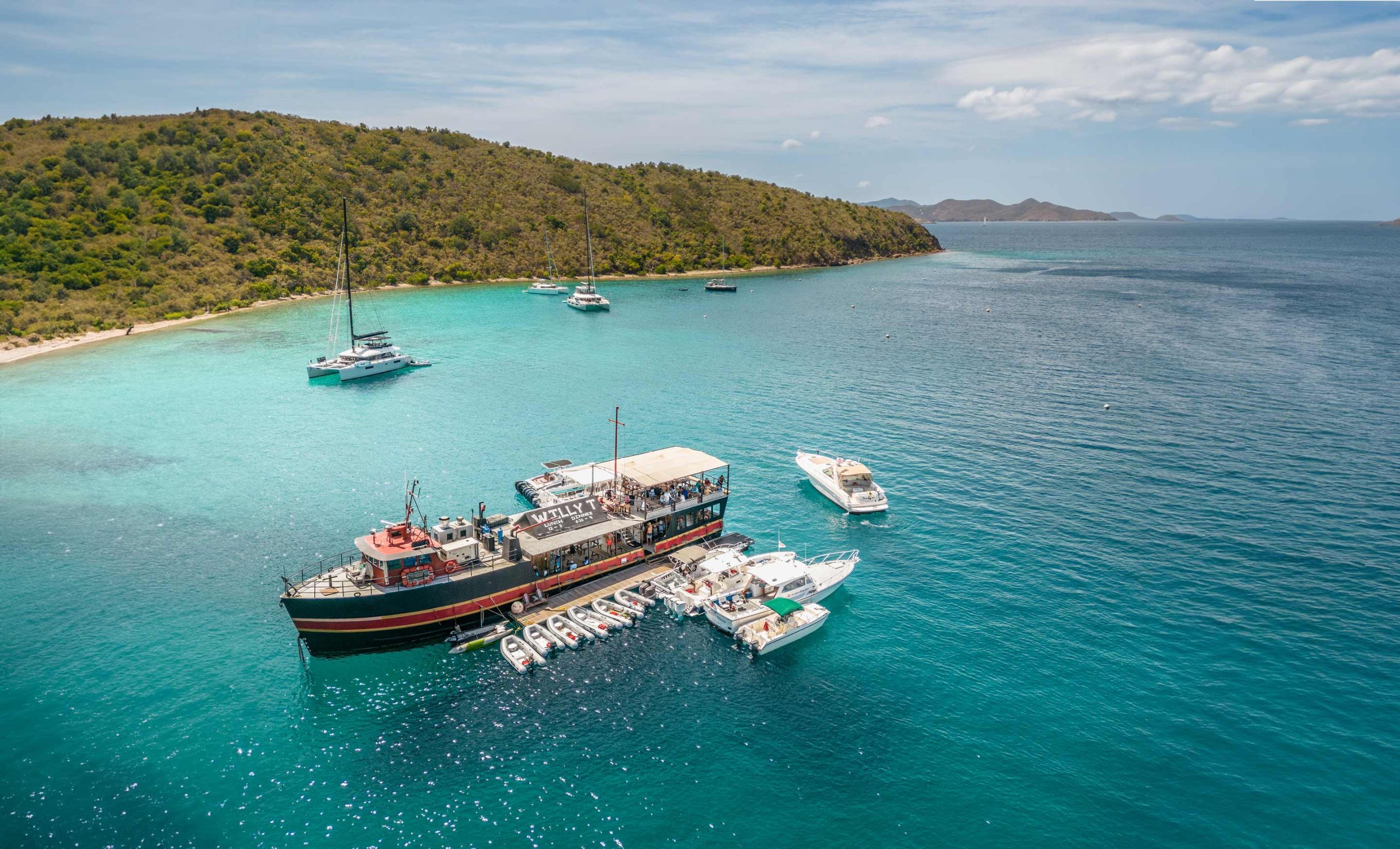 Willie T floating barge at Norman Island